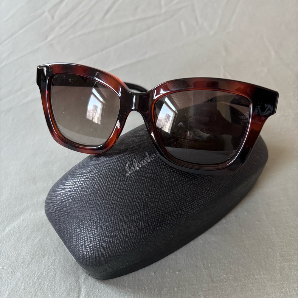 Salvatore Ferragamo Tortoise Shell Sunglasses